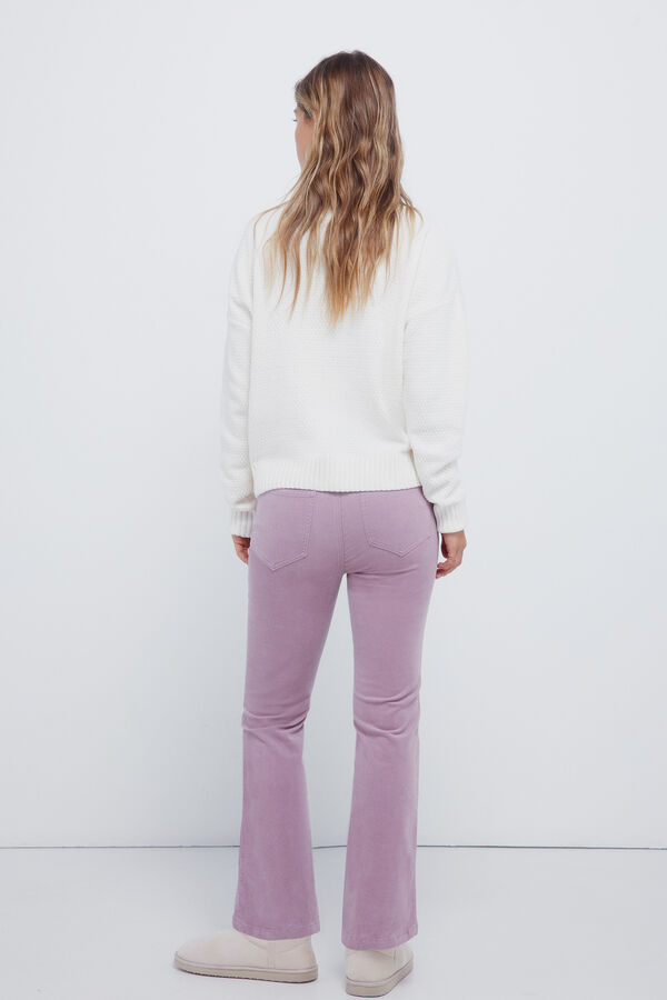 Springfield Pantalones pana kick flare morado/lila