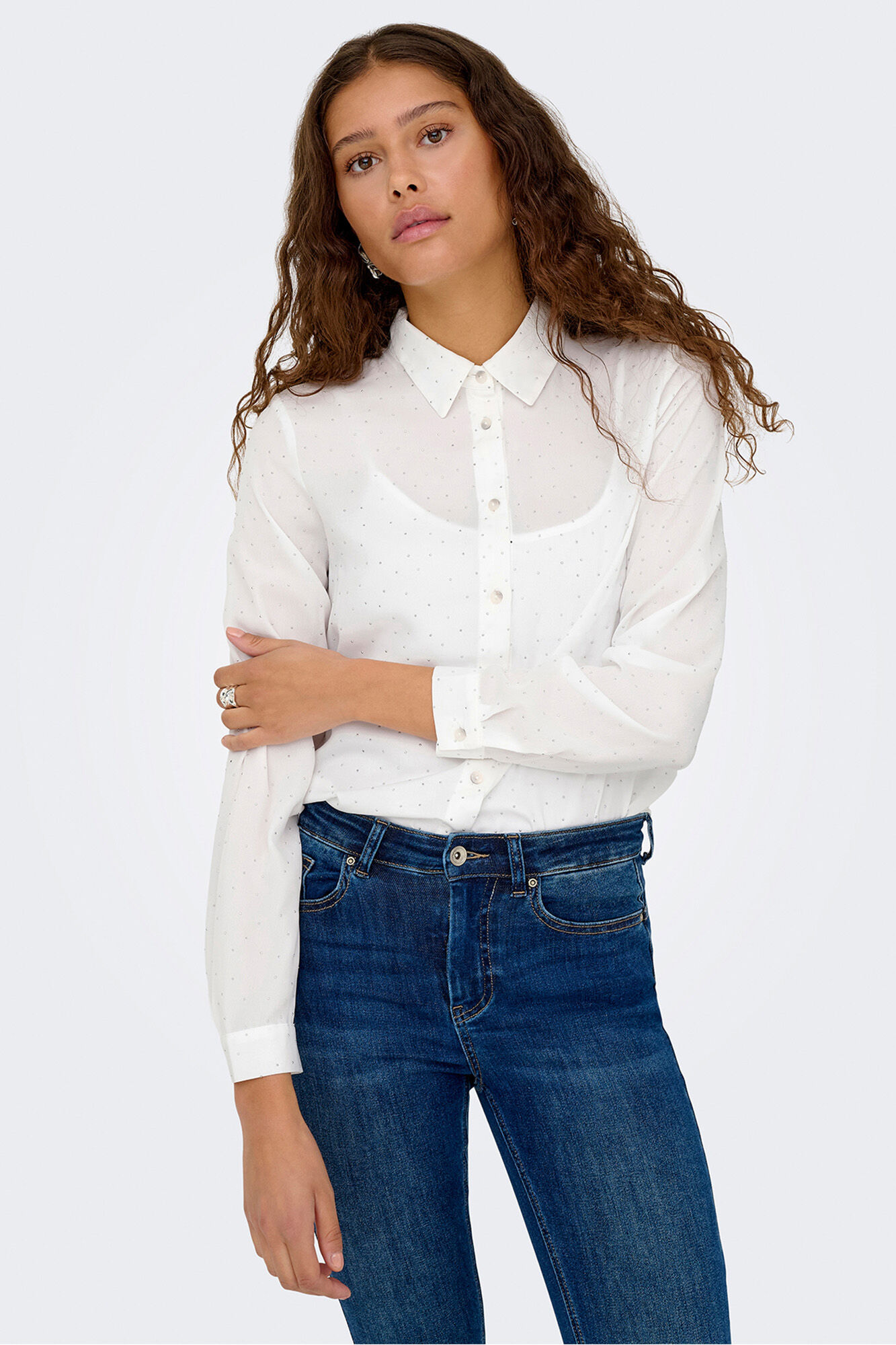 Only Camisa de manga comprida com glitter