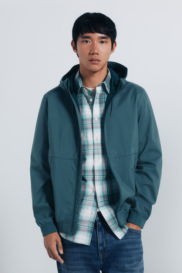 Springfield Chaqueta shoftshell capucha verde