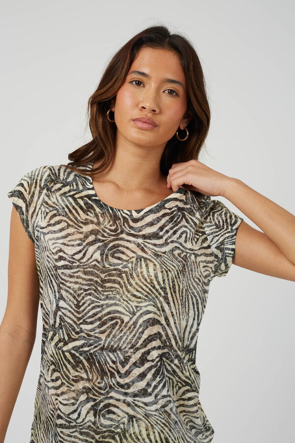 Brave Soul Camiseta con estampado y pedrer&iacute;a estampado
