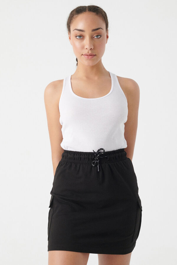 Inside Falda Mini Cargo negro