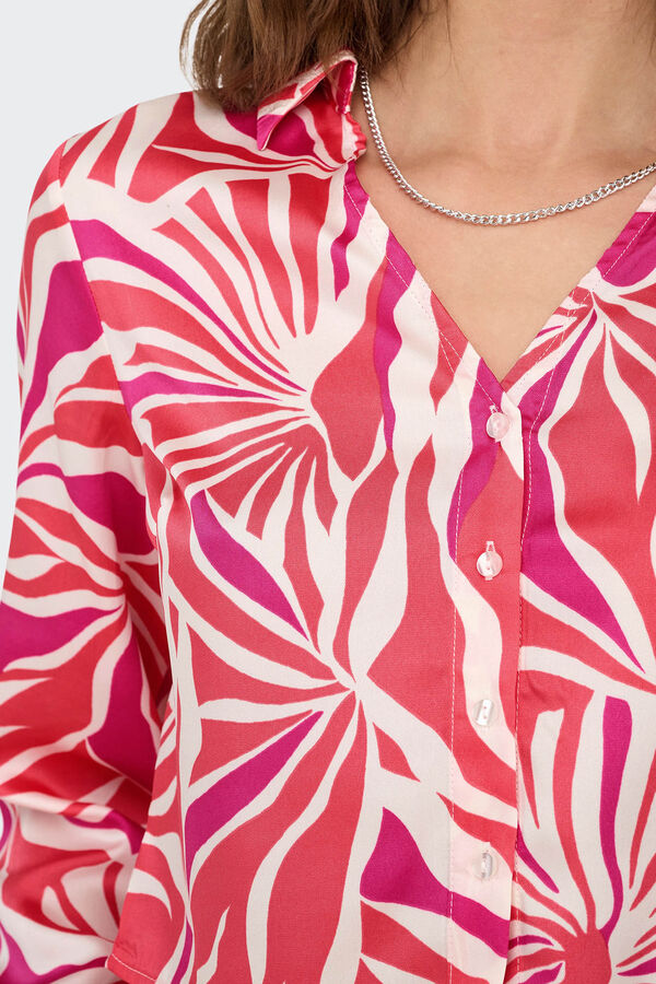 Only Camisa de manga comprida com regular fit rosa