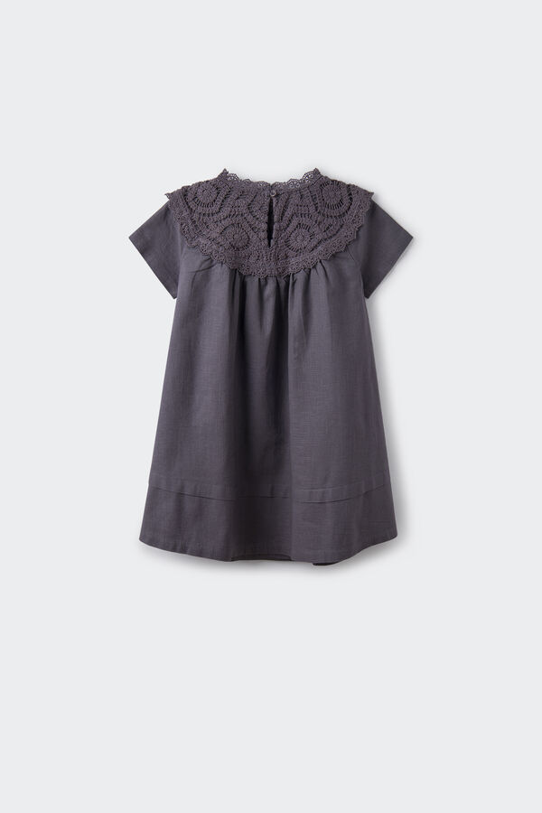 Springfield Kids Vestido colar crochet menina cinzento