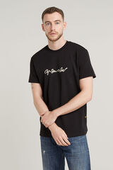 G-STAR Camiseta de manga corta y logo G-Star negro