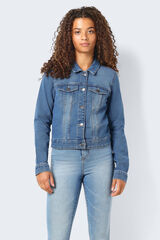 Springfield Cazadora denim ajustada azul medio