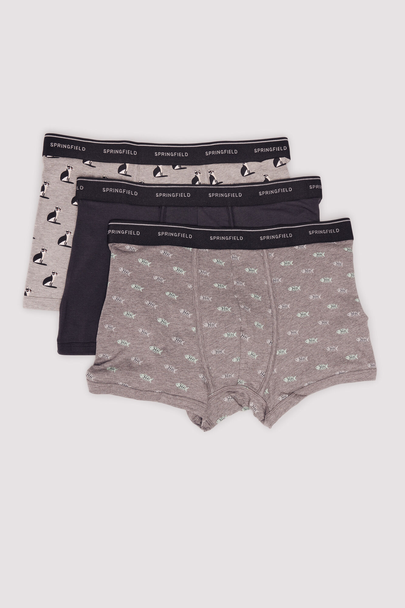 Springfield Pacote com 3 boxers para gatos e peixes