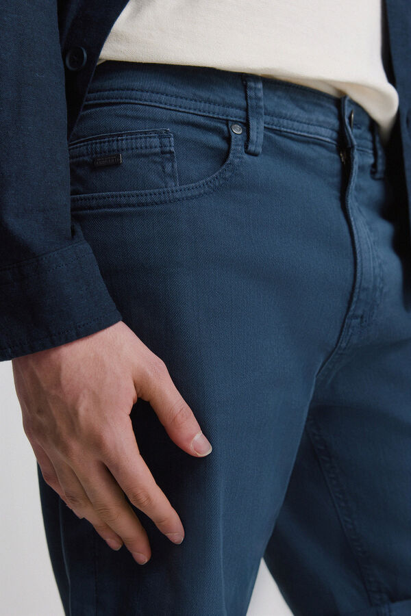 Springfield Bermudas 5 bolsos lavada slim fit azul