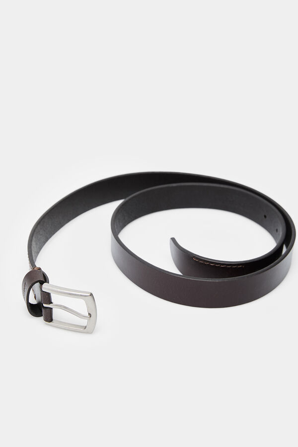 Springfield Cinto b&aacute;sico pele castanho