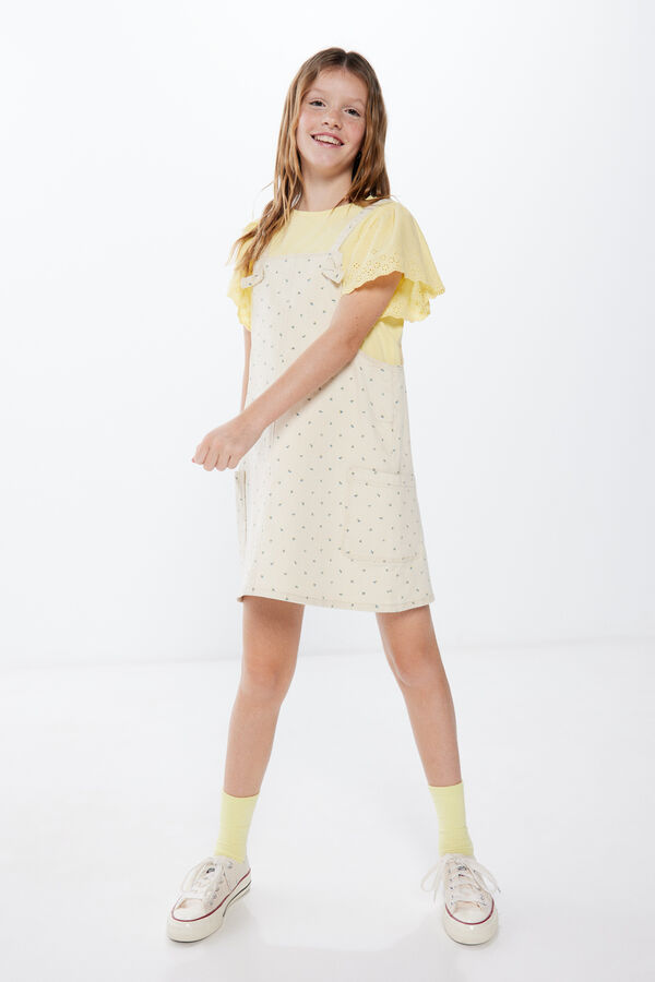 Springfield Kids T-shirt com folhos para menina branco