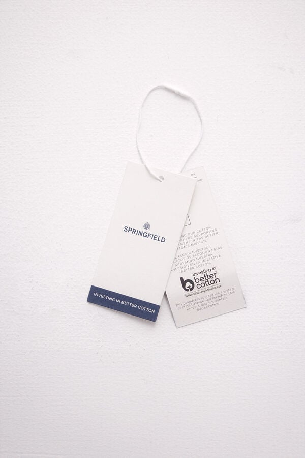 Springfield Camiseta de algod&atilde;o com decote canoa estampado