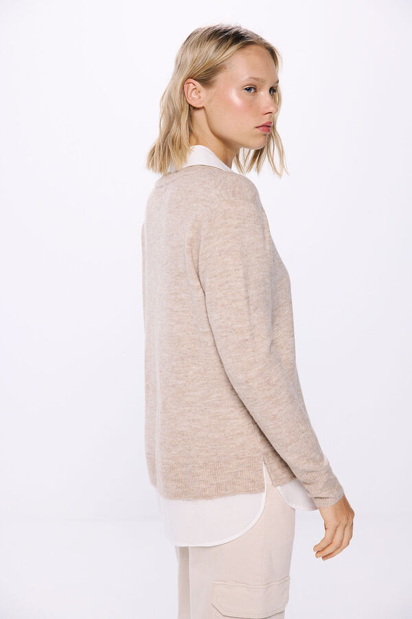 Springfield Camisola de camisa combinada cru