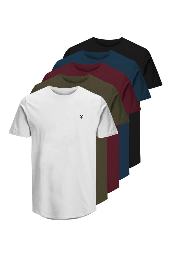 Jack & Jones Pack de 5 camisetas fit est&aacute;ndar azul