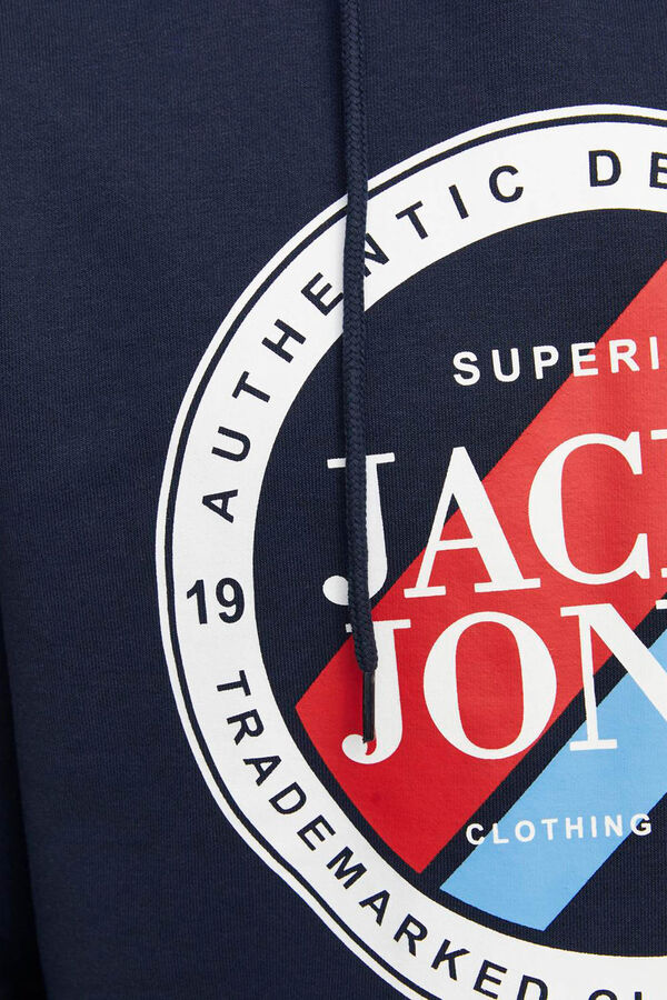 Jack & Jones Sweatshirt com capuz padr&atilde;o azul