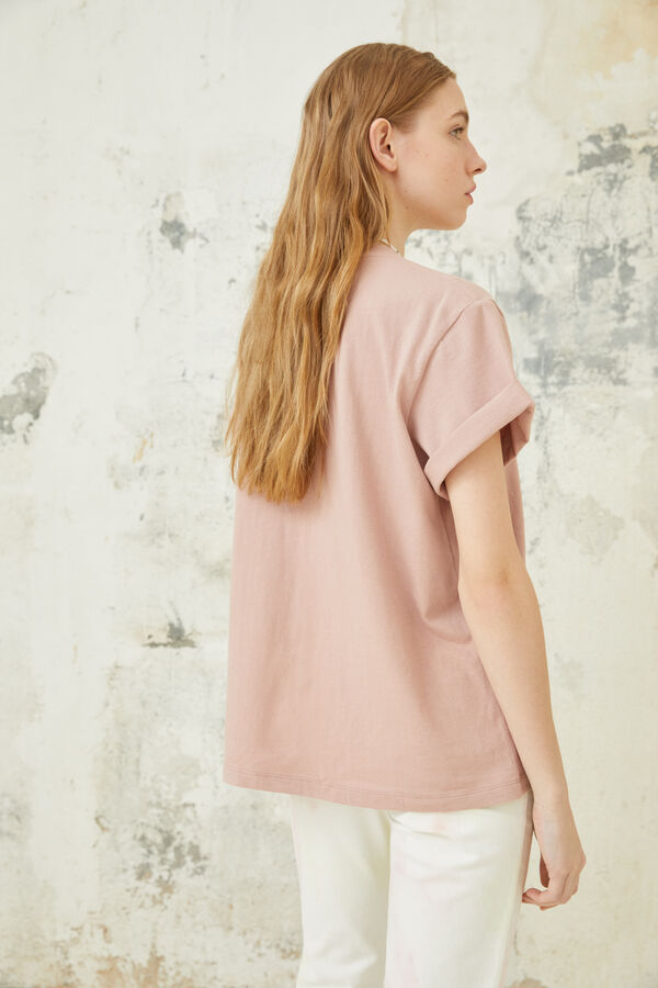 Springfield T-shirt básica algodão orgânico rosa
