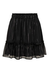 JDY Falda mini volantes negro
