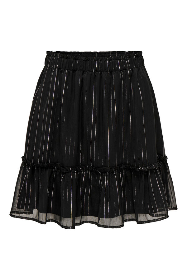 JDY Falda mini volantes negro