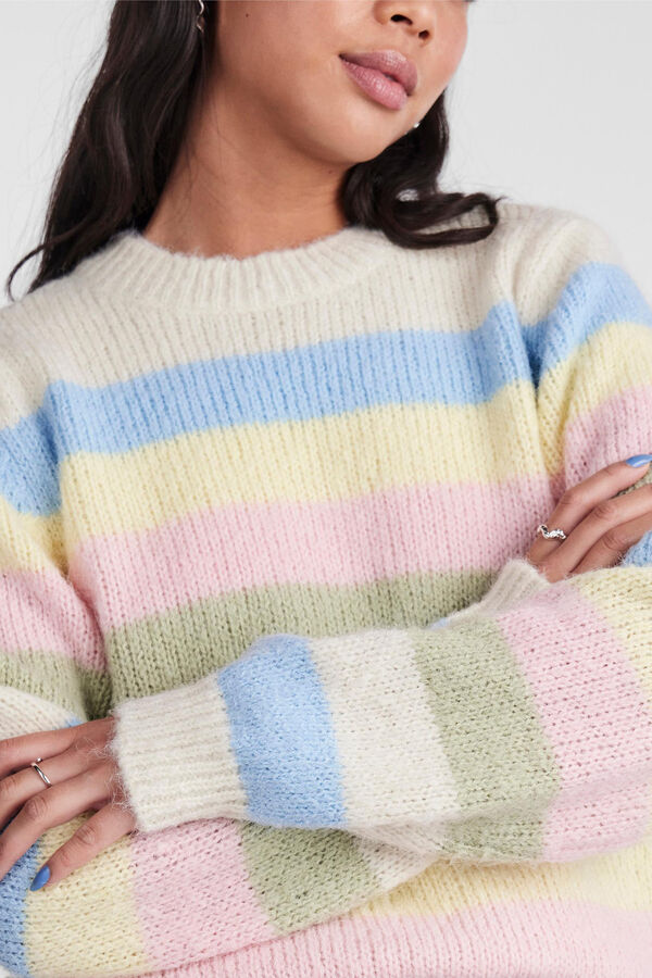 Pieces Jersey de punto suave gris