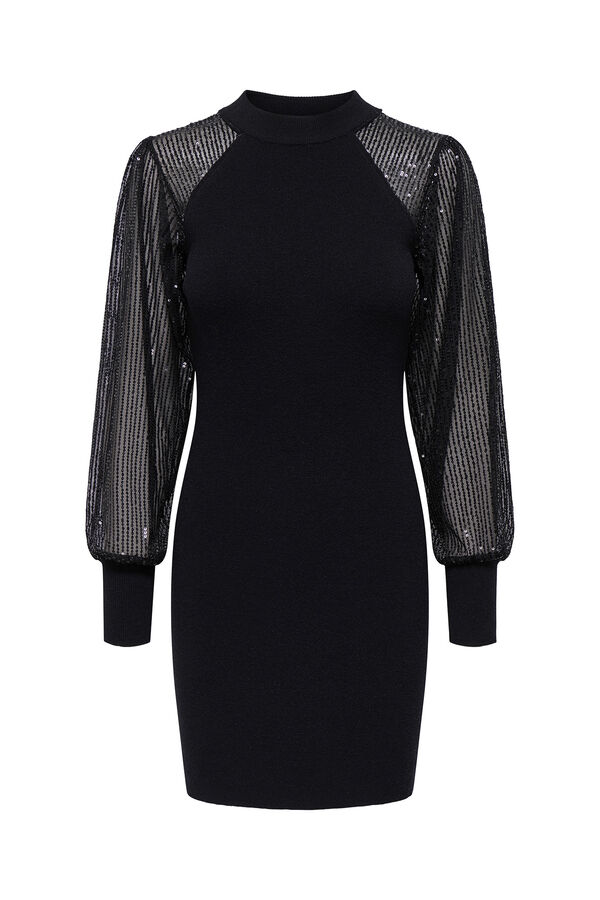 Only Vestido ajustado corto liso negro