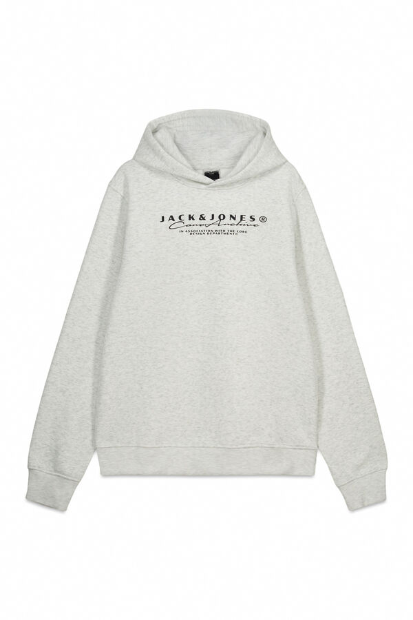 Jack & Jones Sudadera con capucha estampada blanco