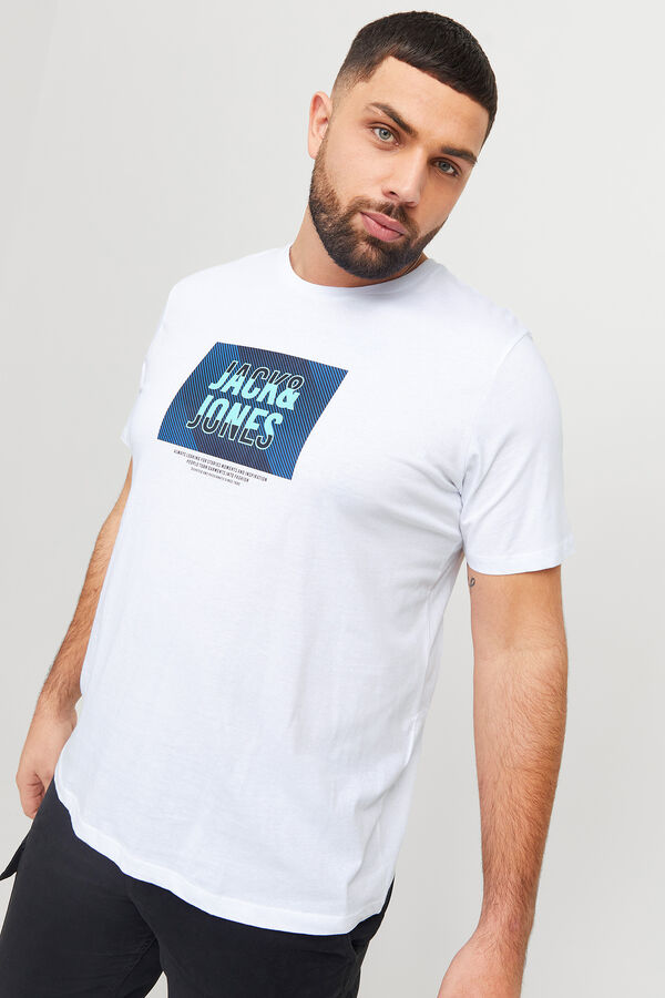 Jack & Jones PLUS Pacote x3 camisetas de ajuste padr&atilde;o azul