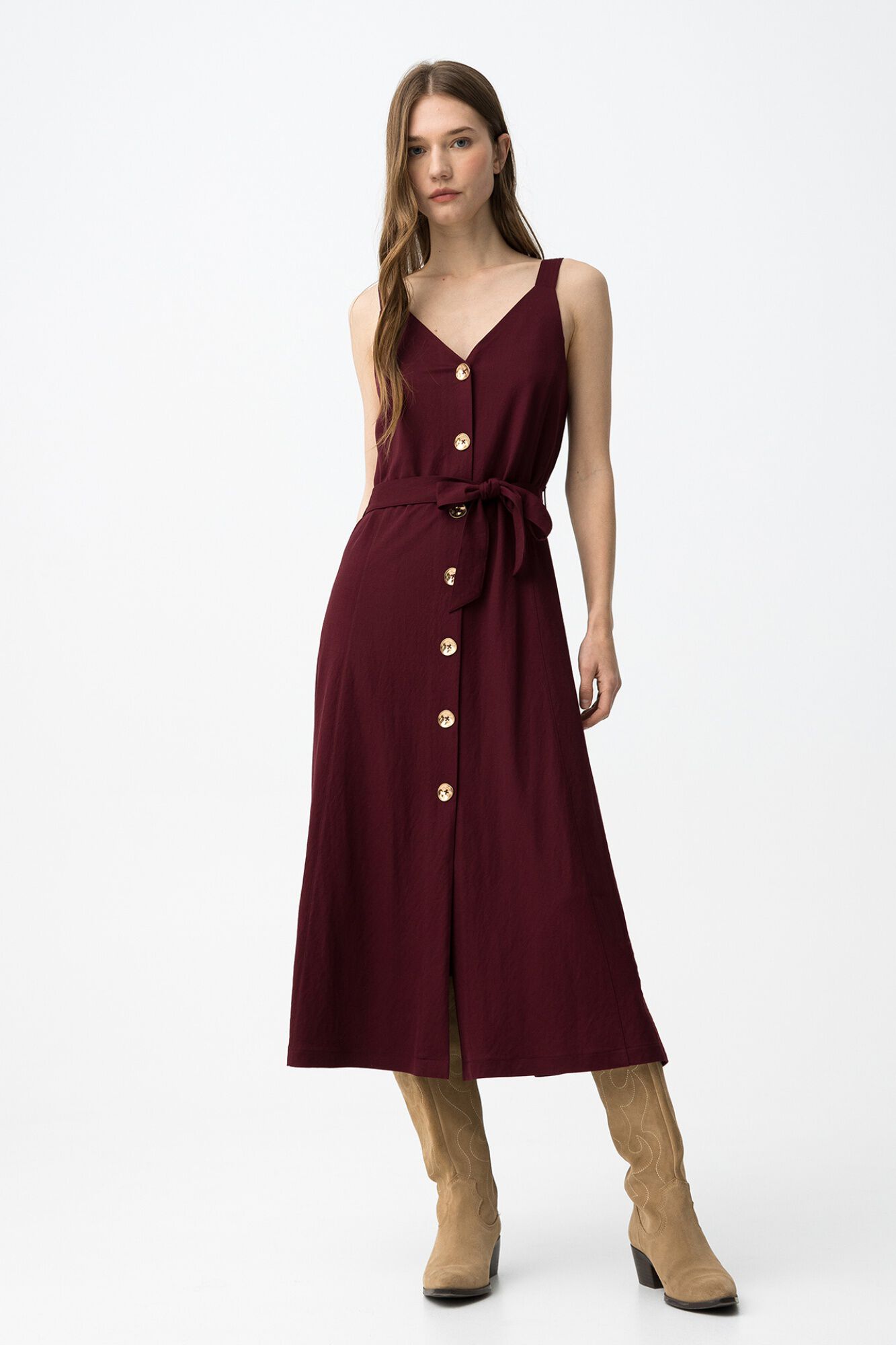 Tiffosi Vestido midi com bot&otilde;es