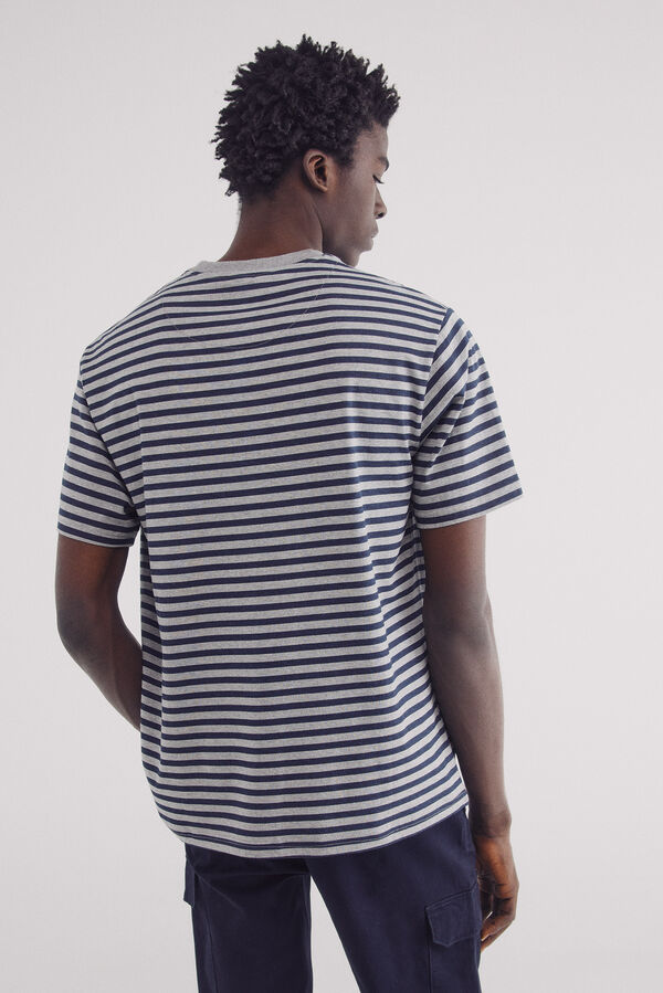 Springfield riscas estampada listrada cinzento