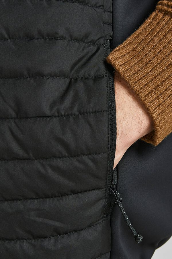Jack & Jones PLUS Chaleco acolchado capucha negro