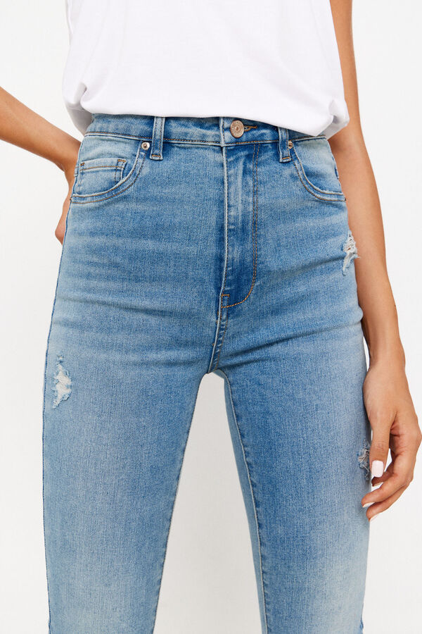 Only Jeans Skinny Tiro Alto azul