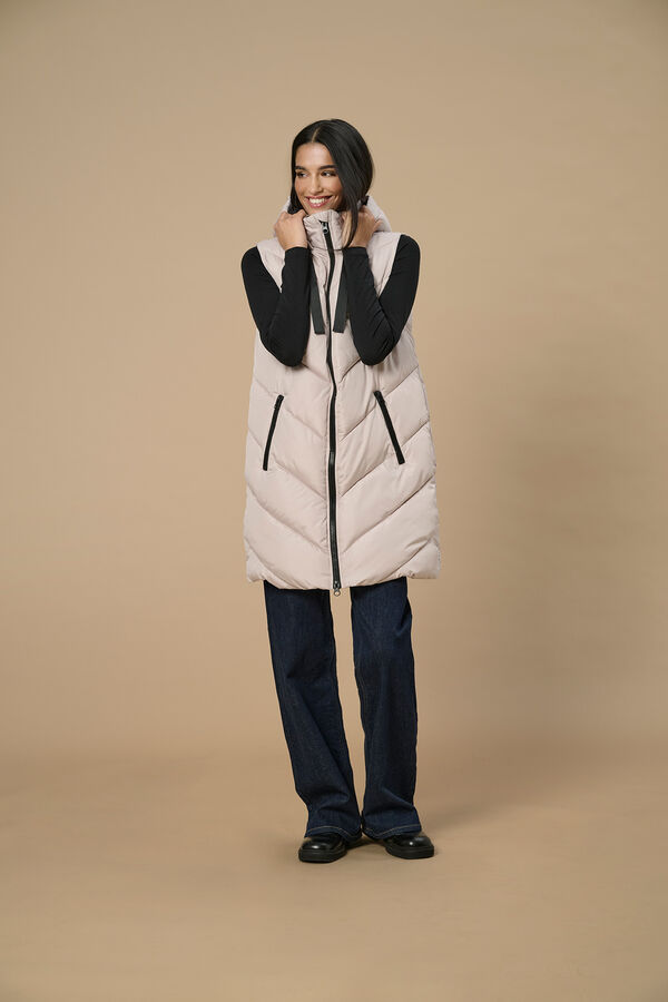 JDY Chaleco acolchado gris