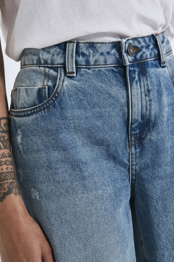 Springfield Jeans wideleg de corte recto azul medio