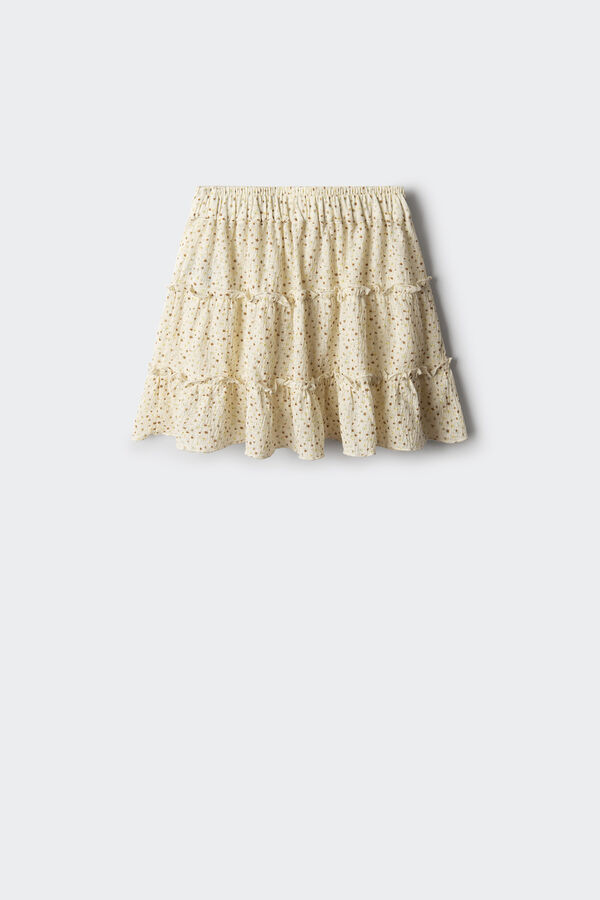 Springfield Kids Falda flores niña blanco