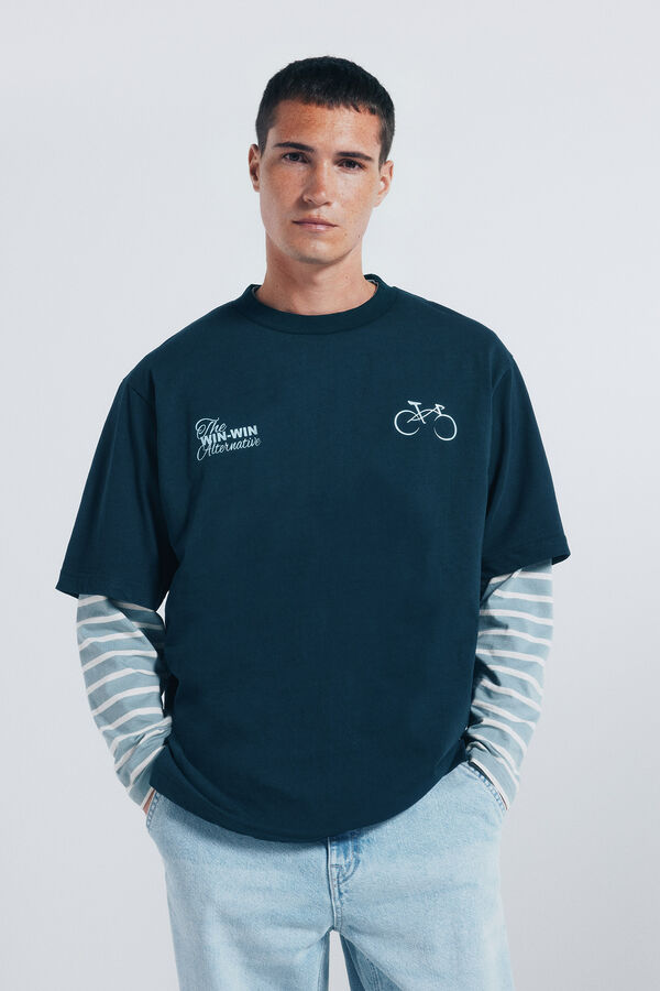 Springfield Camiseta win win azul