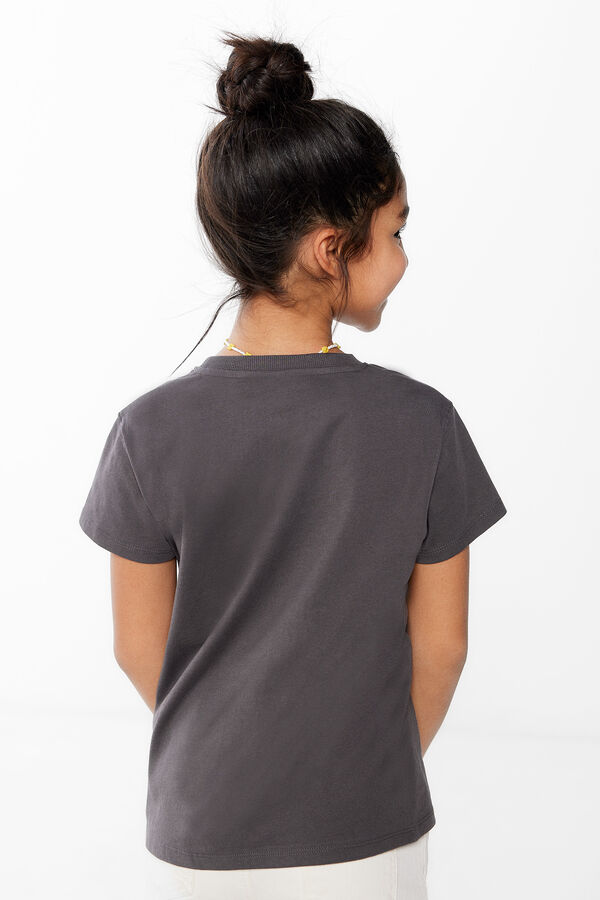 Springfield Kids Camiseta flores crochet niña gris