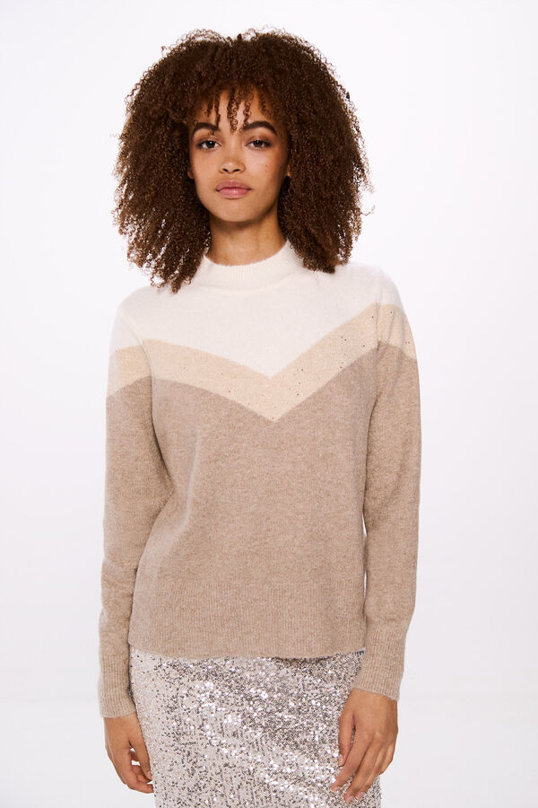 Springfield Jersey raya chevron tostado