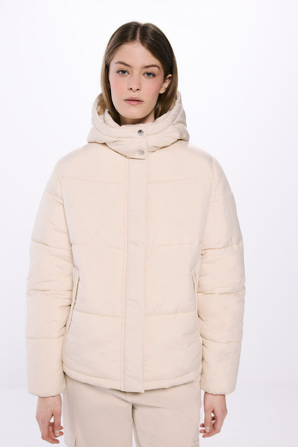 Springfield Casaco acolchoado repelente &agrave; &aacute;gua bege