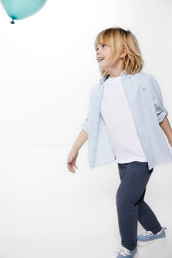 Springfield Kids Camisa riscas menino azul