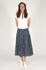 Brave Soul Falda estampada con volantes estampado