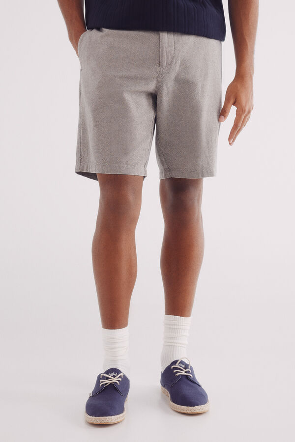 Springfield Bermuda estructura color slim fit nude