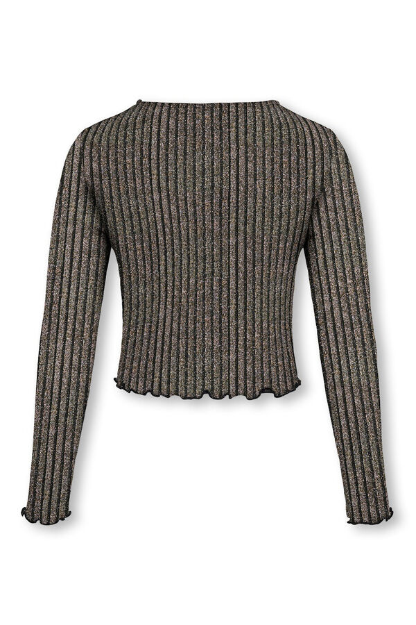 Only Girls Top de efecto brillante gris