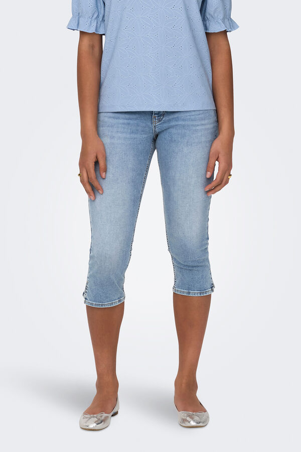 Only Jeans pirata el&aacute;stico azul