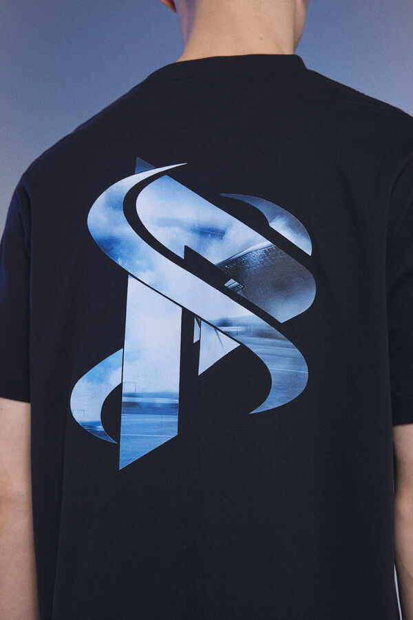 Springfield T-shirt Pedri x Springfield preto