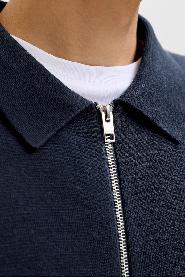 Jack & Jones C&aacute;rdigan b&aacute;sico de punto azul
