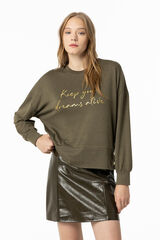 Tiffosi T-shirt de manga comprida com bot&otilde;es verde