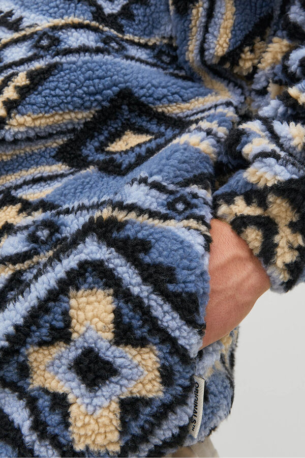 Jack & Jones Sudadera teddy azul