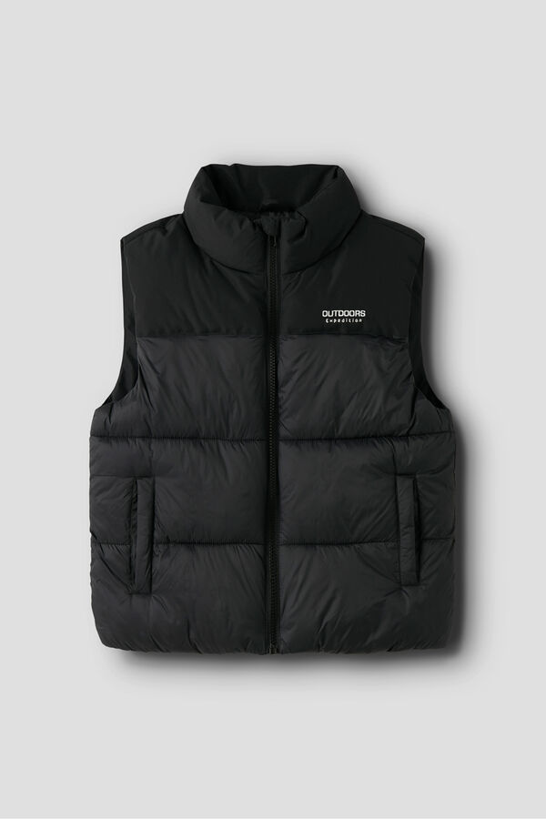 Name It Chaleco acolchado de ni&ntilde;o negro