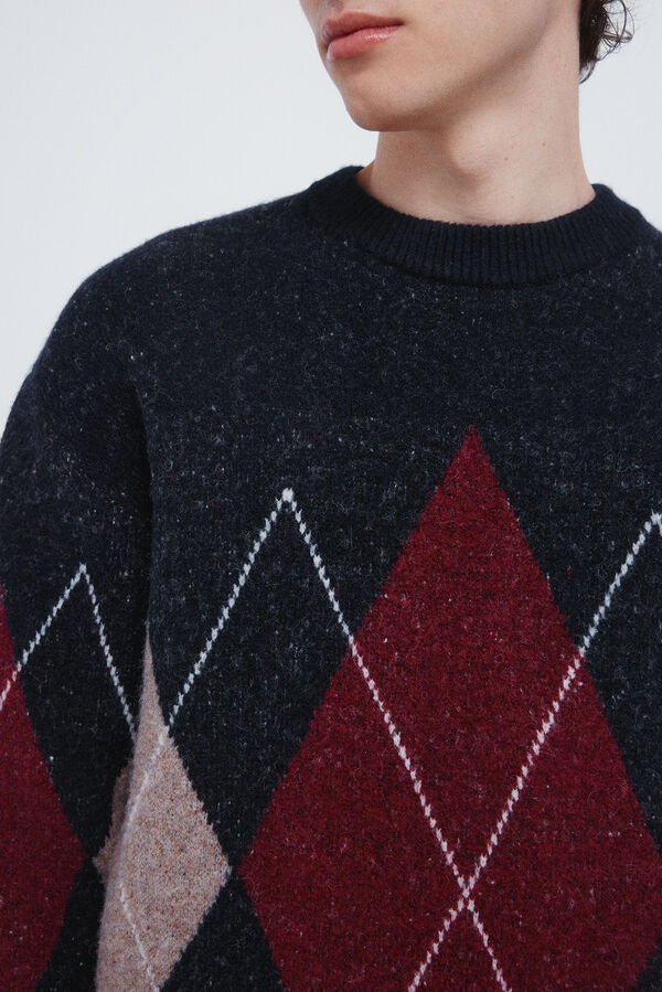 Springfield Jersey fantas&iacute;a rombos burdeos