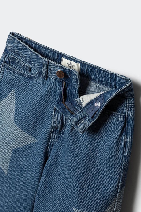 Springfield Kids Jeans denim culotte ESTRELLAS ni&ntilde;a azul