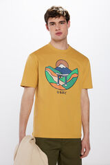Springfield Camiseta monte japon&eacute;s amarillo