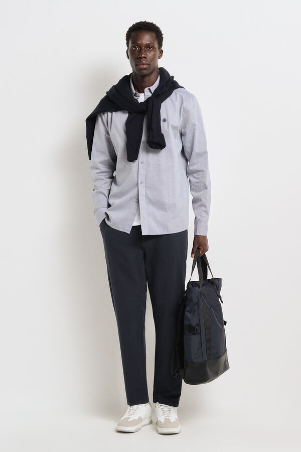 Springfield Camisa estructura bicolor azul