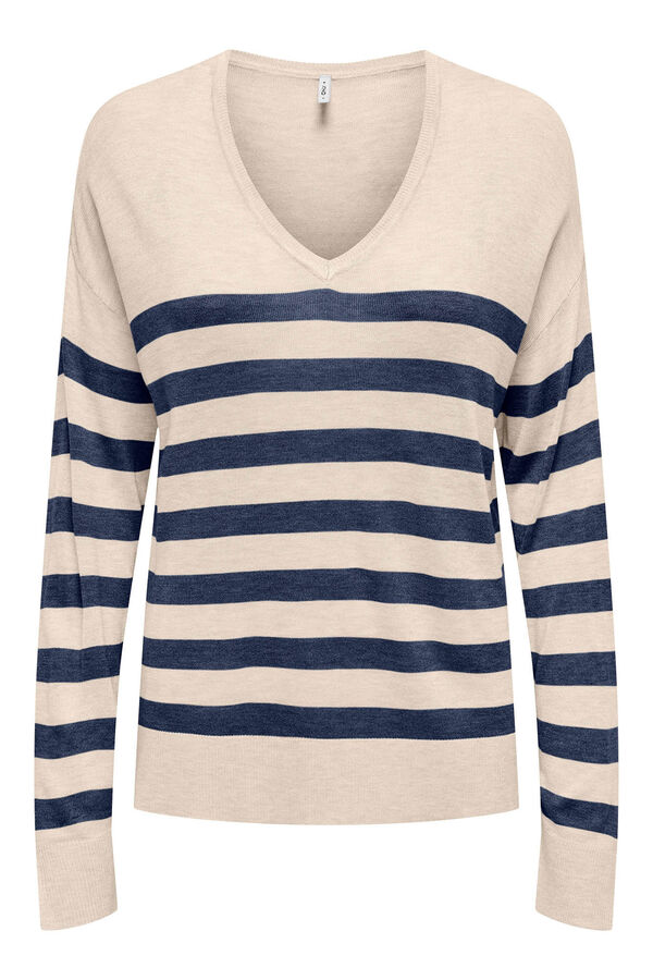 Only Jersey de punto fino blanco